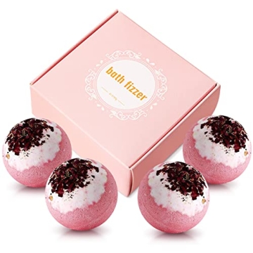 KASTU Dried Flower Bath Bombs Gift Set for Relaxation