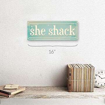 Homebody Accents She Shack Metal Sign, Woman Cave, She Shed, RusticDecor