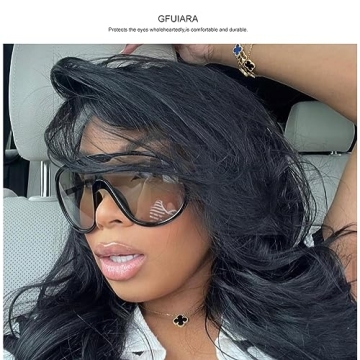 GFUIARA Trendy Oversized Sunglasses with UV400 Protection