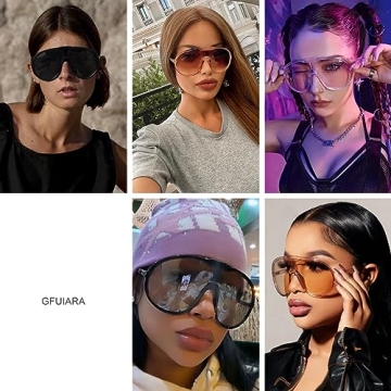 GFUIARA Trendy Oversized Sunglasses with UV400 Protection