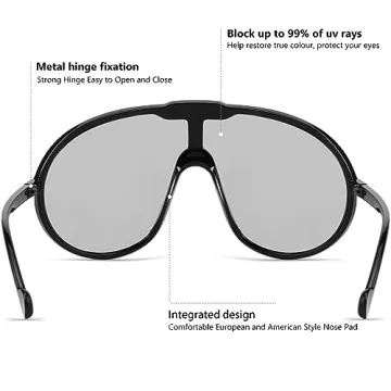 GFUIARA Trendy Oversized Sunglasses with UV400 Protection
