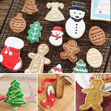 BAKHUK Christmas Cookie Cutters Set - 15pcs for Festive Baking
