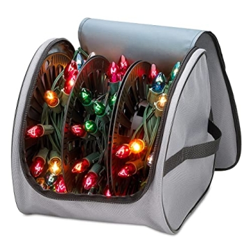 Premium Christmas Light Storage Bag – Heavy Duty Tear Proof 600D/Inside PVC Material with Reinforc...
