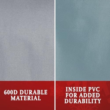 Premium Christmas Light Storage Bag – Heavy Duty Tear Proof 600D/Inside PVC Material with Reinforced Handles - With 3 Reels Stores up to 375 Ft of Mini Christmas Tree Lights & Extension Cords - Gray