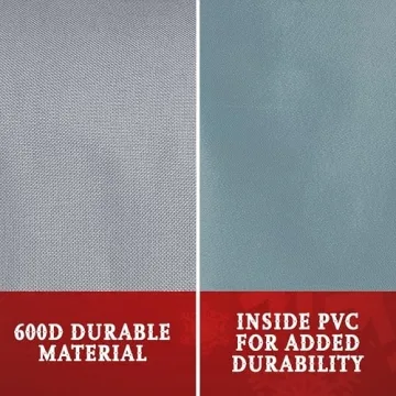 Premium Christmas Light Storage Bag – Heavy Duty Tear Proof 600D/Inside PVC Material with Reinforced Handles - With 3 Reels Stores up to 375 Ft of Mini Christmas Tree Lights & Extension Cords - Gray