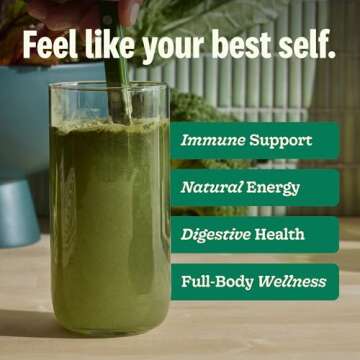 Suja Organic Greens Powder Probiotic Blend, Spirulina, Daily Superfood Drink or Smoothie Mix for Immune Support, Digestion, & Energy, Vegan, Gluten Free, Non GMO, 30 Servings