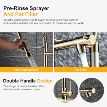 Stylish JinYuZe Kitchen Faucet with Pull-Out Sprayer