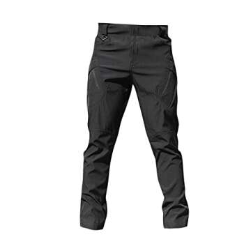 Work Cargo Pants for Men Stretch Button Waist Tactical Pants Tapered Relaxed Fit Lightweight Work Pa...