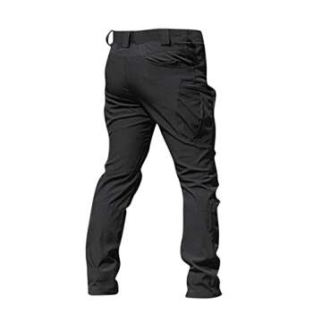 Work Cargo Pants for Men Stretch Button Waist Tactical Pants Tapered Relaxed Fit Lightweight Work Pants with Pockets Outdoor Pants Stretchy Work Pants Workout Pants Athletic Dry Quick Jogger Pants