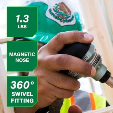 Metabo HPT Palm Nailer - Award-Winning, Lightweight, and Versatile Tool for Tight Spaces