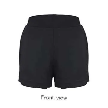 KEEPRONE Plus-Size Swim Shorts Women Solid Swimwear