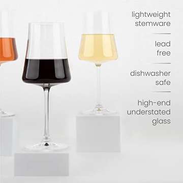 Elegant BENETI Crystal Wine Glasses Set | Perfect Gift