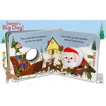 Santa's Big Day Finger Puppet Christmas Board Book Ages 0-4 (Finger Puppet Board Book)