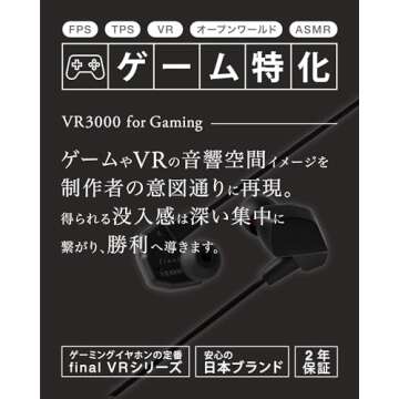 final VR3000 Gaming Earphones for Immersive Spacious Gaming - Open World Adventure Gaming, Virtual R...