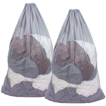 DuomiW Mesh Laundry Bag Heavy Duty Drawstring Bag, Factories, College, Dorm, Travel and Apartment Dw...