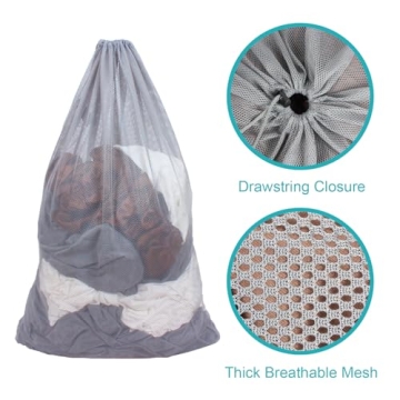 DuomiW Heavy Duty Mesh Laundry Bag for Travel and Home