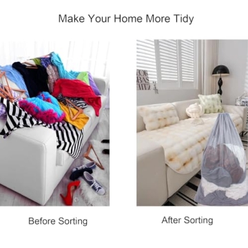 DuomiW Heavy Duty Mesh Laundry Bag for Travel and Home