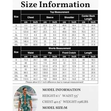 COOFANDY Men's Summer Beach Outfits 2 Piece Short Sleeve Shirts and Shorts Vacation Texture Linen Sets for Men Coconut Tree-Green S