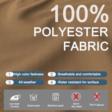 9 Pack Patio Cushion Covers Set Outdoor Furniture Cushion and Pillow Cover Replacement Fit for 5 Pie...