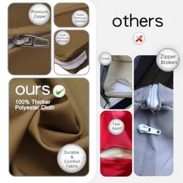 9 Pack Patio Cushion Covers Set Outdoor Furniture Cushion and Pillow Cover Replacement Fit for 5 Pieces 4-Seater Wicker Rattan Patio Sectional Sofa Chair Couch Set,Taupe-Cover Only (Large)