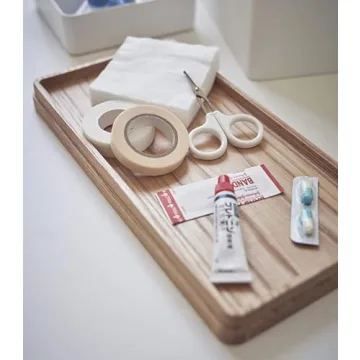 Yamazaki First Aid Box - Modern Steel and Wood Organizer