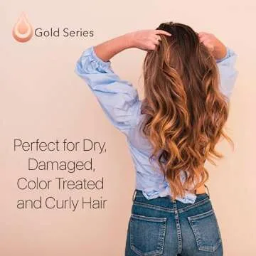Gold Series Treatment Mask – Deep Hydrating Argan Oil Hair Mask for Dry Damaged, Color Treated and Curly Hair Enriched with Keratin – Sulfate Free Natural Hair Repair Treatment, 18.6oz