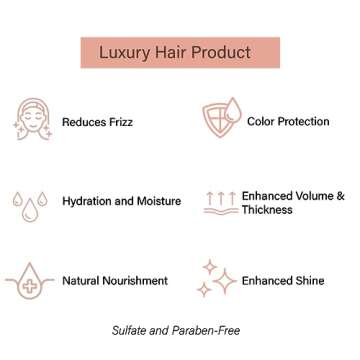 Gold Series Treatment Mask – Deep Hydrating Argan Oil Hair Mask for Dry Damaged, Color Treated and Curly Hair Enriched with Keratin – Sulfate Free Natural Hair Repair Treatment, 18.6oz