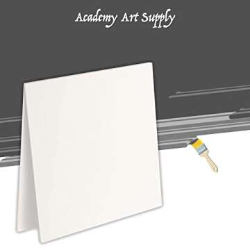 Academy Art Supply 6x6 Inch Cotton Canvas - Pack of 12