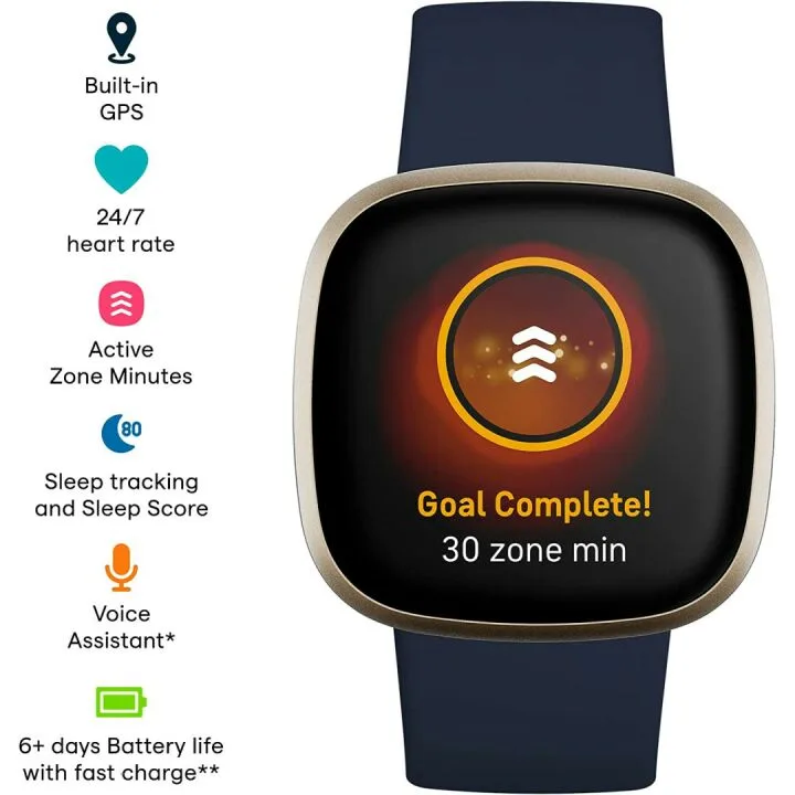 Fitbit Versa 3 Smartwatch with GPS and Heart Rate Monitor