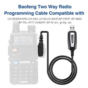 BAOFENG USB Programming Cable CH340 Chip Compatible Wiht UV-5R BF-F8HP Pro 5RM GMRS UV-5G Plus GM-15PRO GM21 K5PLUS AR-152 UV-21R Quansheng UV-K5 8 Ham Radio