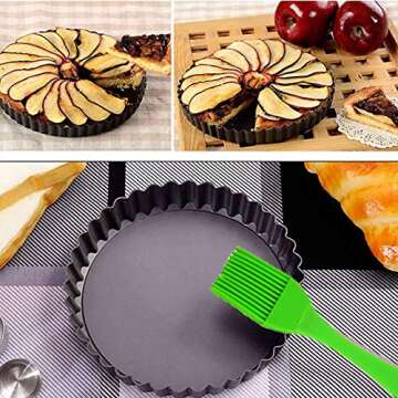 DATANYA Mini Removable Bottom Tart Pans for Easy Baking