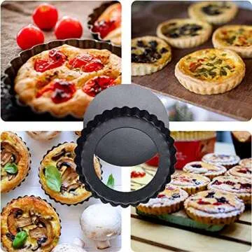DATANYA Mini Removable Bottom Tart Pans for Easy Baking