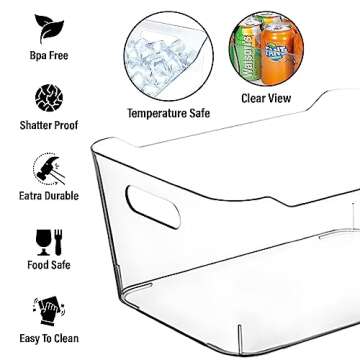 Versatile Clear Plastic Storage Bins for Home Organization