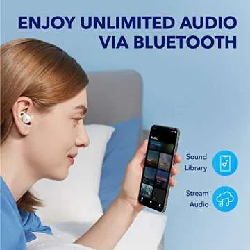 Soundcore by Anker, Sleep A10 Bluetooth Sleep Earbuds, Noise Blocking, Comfortable Fit, App, Sleep Sounds and Monitor, Alarm, Side Sleeper, Indoor Use (Renewed)