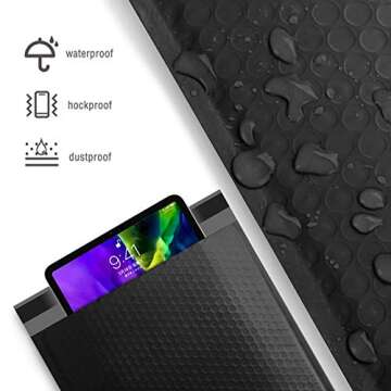 METRONIC Large Bubble Mailers 10.5x16 Inch 25 Pack Black Bubble Mailers Self Seal Waterproof Thick Padded Envelopes for Packaging, Mailing, Shipping