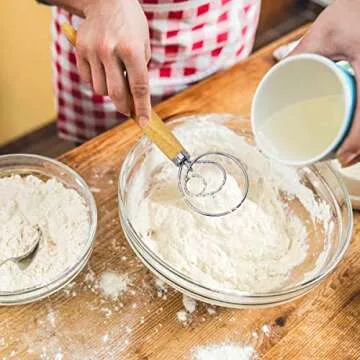 Danish Dough Whisk Set with Scraper for Effortless Mixing