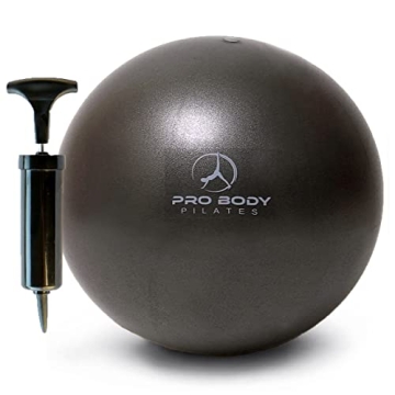 ProBody Pilates Ball Small Exercise Ball with Pump - 9 Inch Workout Ball for Stability, Barre, Yoga,...