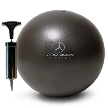 ProBody Pilates Ball Small Exercise Ball with Pump - 9 Inch Workout Ball for Stability, Barre, Yoga,...