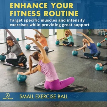 ProBody Pilates Ball - 9 Inch Inflatable Yoga Ball