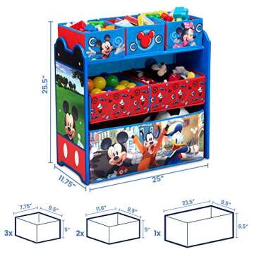 Delta Children Mickey Mouse Toy Organizer for Kids