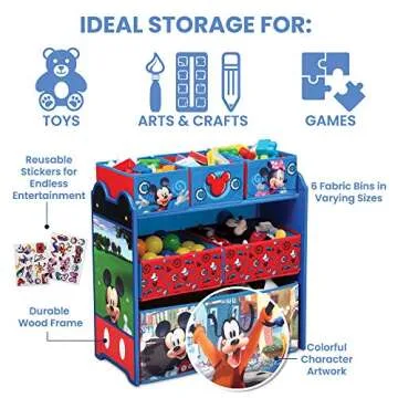 Delta Children Mickey Mouse Toy Organizer for Kids