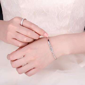 JewelryPalace Irish Celtic Love Knot Bracelet, 14k Gold Plated 925 Sterling Silver Bracelets for Women, Promise Love Bangles Bracelets for Women, Friendship Bracelets, Women's Bangle Bracelets