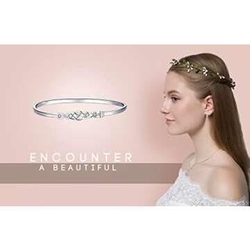 JewelryPalace Irish Celtic Love Knot Bracelet, 14k Gold Plated 925 Sterling Silver Bracelets for Women, Promise Love Bangles Bracelets for Women, Friendship Bracelets, Women's Bangle Bracelets