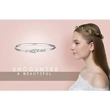 JewelryPalace Irish Celtic Love Knot Bracelet, 14k Gold Plated 925 Sterling Silver Bracelets for Women, Promise Love Bangles Bracelets for Women, Friendship Bracelets, Women's Bangle Bracelets