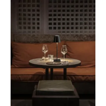 KDG 2 Pack Cordless Table Lamp,Portable LED Desk Lamp, 5000mAh Battery Operated, 3 Color Stepless Dimming Up, for Restaurant/Bedroom/Bars/Outdoor Party/Camping/Coffee Shop Night Light(Black)