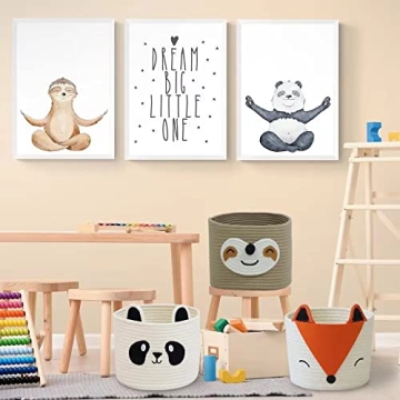 Charming Orange Fox Basket for Baby Laundry & Nursery Decor