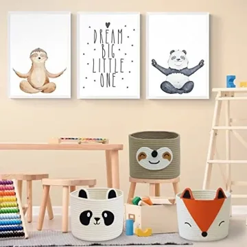 Charming Orange Fox Basket for Baby Laundry & Nursery Decor