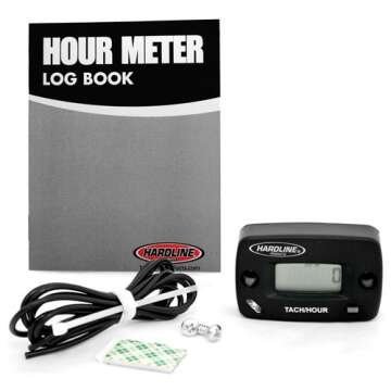 Hardline Products HR-8061-2 Hour Meter/Tachometer for up to 2-Cylinder Engines