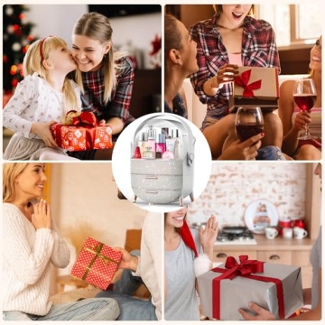 Teen Girls Pearl White Makeup Organizer for Beauty Storage