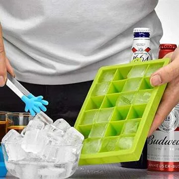 Silicone Ice Cube Tray Set - Easy Release & Stackable